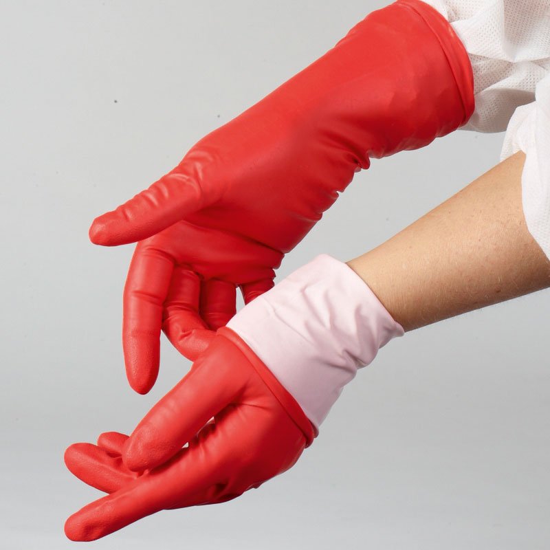 丁腈手套，红色，化学Neo丁腈300，小，盾皮