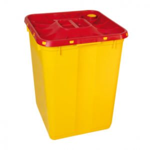Yellow Clinical Waste Bins, 35L