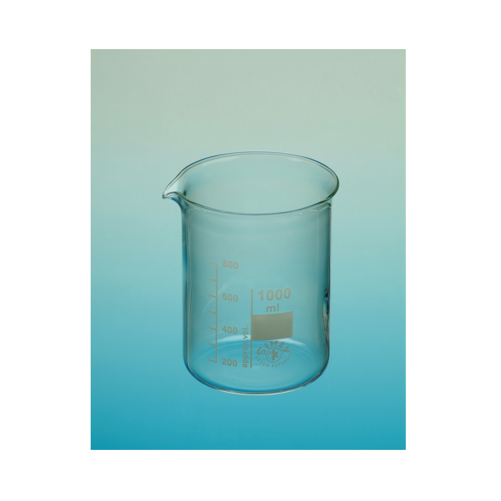 600ml Short form glass beaker, Simax